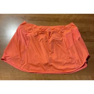 Athleta Neon Orange Women’s Bustle Athletic Skort XL Athleisure Golf Tennis